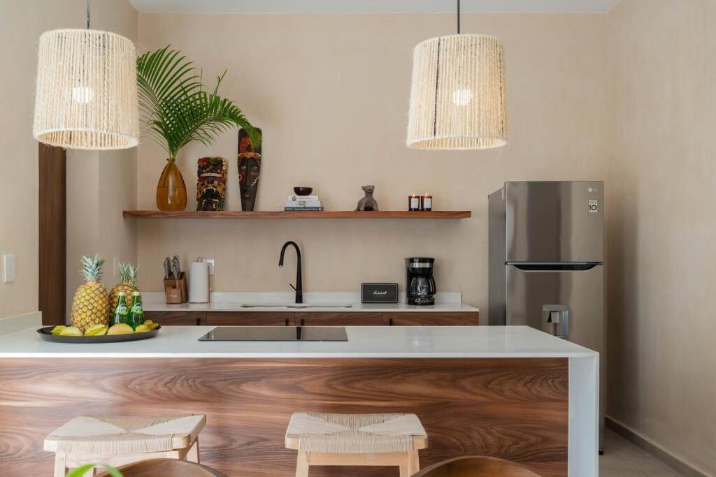 图卢姆Lujoso Departamento Boho-Chic Con Alberca Privada公寓 外观 照片